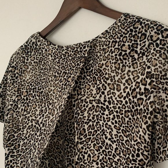 Como Black Crop Top Animal Print Top - Picture 3 of 13